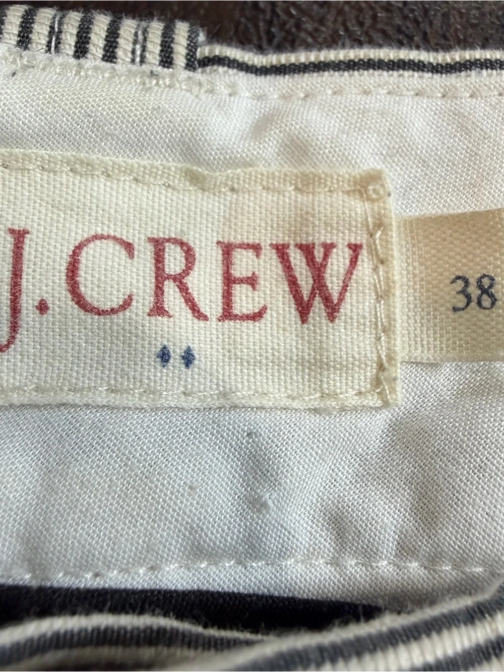 J Crew Black and White Striped Men's Flat Front Shorts Sz 38